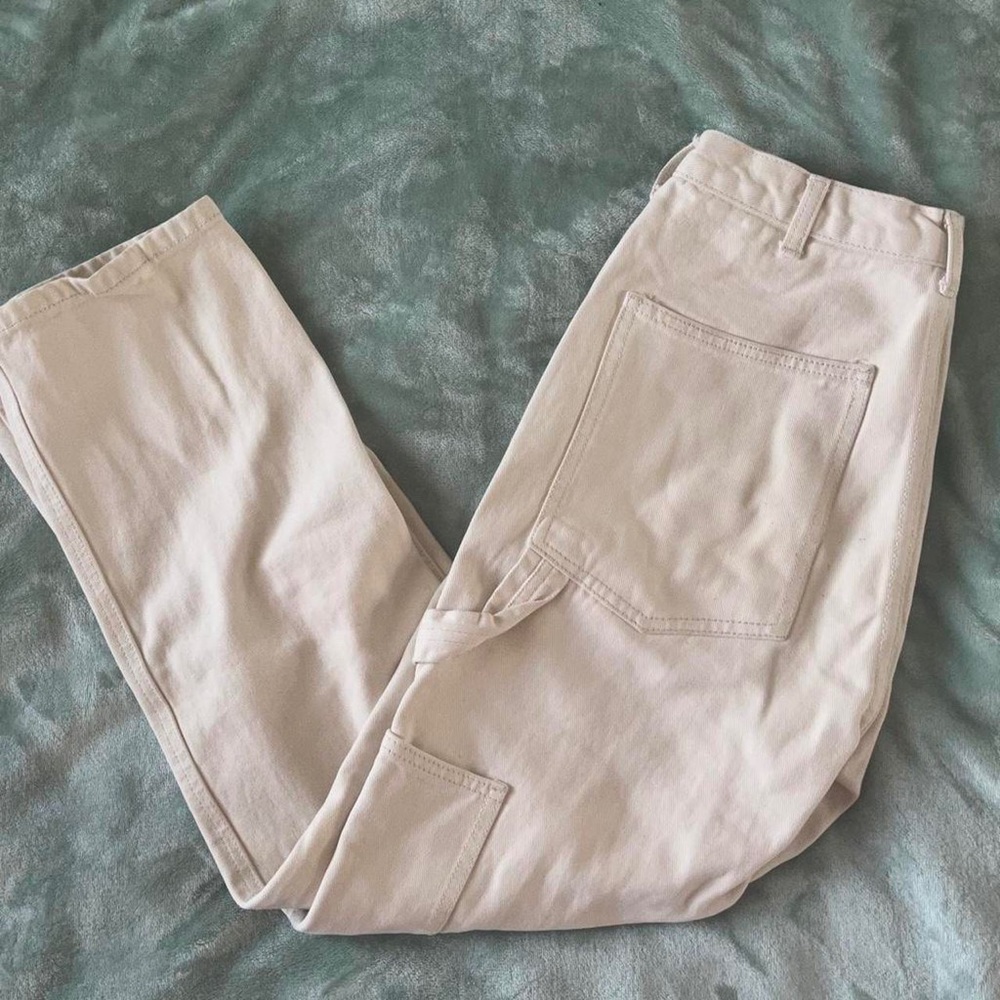 Brandy Melville cream/beige carpenter pants